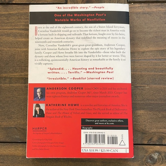 Vanderbilt The Rise and Fall of an American Dynasty by Anderson Cooper Book - Picture 2 of 2